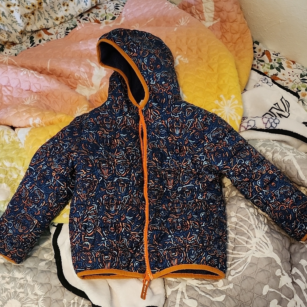 Cat & Jack Blue and Orange Kids Puffer Jacket